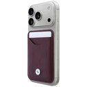 BMW Quilted Pattern Metal Logo Apple iPhone 18 Pro Max / 17 Pro Max burgundy
