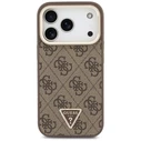 Guess 4G PU Triangle Logo & Stand Camera MagSafe Apple iPhone 18 Pro / 17 Pro brown
