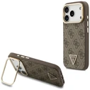 Guess 4G PU Triangle Logo & Stand Camera MagSafe Apple iPhone 18 Pro Max / 17 Pro Max brown