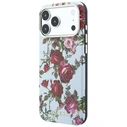 Guess Blossom Roses Print MagSafe Apple iPhone 18 Pro / 17 Pro blue