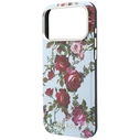 Guess Blossom Roses Print MagSafe Apple iPhone 18 Pro / 17 Pro blue
