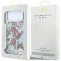 Guess Blossom Roses Print MagSafe Apple iPhone 18 Pro / 17 Pro blue