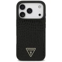 Guess Croco Triangle Logo MagSafe Apple iPhone 18 Pro / 17 Pro black
