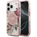 Guess IML Flower & Tonal Circle MagSafe Apple iPhone 18 Pro / 17 Pro pink