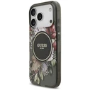 Guess IML Flowers Pearl Strap MagSafe Apple iPhone 18 Pro / 17 Pro black