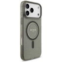 Guess IML Glitter Pearl Strap MagSafe Apple iPhone 18 Pro / 17 Pro black