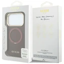 Guess Ring Stand 360 Grained Classic Logo MagSafe Apple iPhone 18 Pro / 17 Pro burgundy