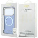 Guess Ring Stand 360 Grained Classic Logo MagSafe Apple iPhone 18 Pro / 17 Pro light blue