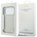 Guess Saffiano Peony & Ring MagSafe Apple iPhone 18 Pro / 17 Pro beige