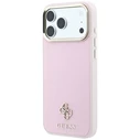 Guess Saffiano Small 4G & Classic Logo MagSafe Apple iPhone 18 Pro / 17 Pro pink
