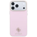 Guess Saffiano Small 4G & Classic Logo MagSafe Apple iPhone 18 Pro / 17 Pro pink