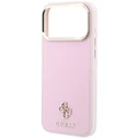 Guess Saffiano Small 4G & Classic Logo MagSafe Apple iPhone 18 Pro / 17 Pro pink