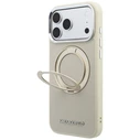 Karl Lagerfeld Ring Stand 360 Saffiano Classic Logo MagSafe Apple iPhone 18 Pro / 17 Pro beige
