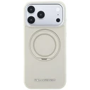 Karl Lagerfeld Ring Stand 360 Saffiano Classic Logo MagSafe Apple iPhone 18 Pro / 17 Pro beige