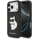 Karl Lagerfeld Saffiano Mono Patch Choupette Apple iPhone 18 Pro / 17 Pro black