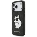 Karl Lagerfeld Saffiano Mono Patch Choupette Apple iPhone 18 Pro / 17 Pro black
