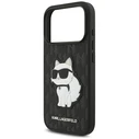 Karl Lagerfeld Saffiano Mono Patch Choupette Apple iPhone 18 Pro / 17 Pro black