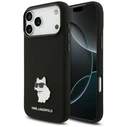 Karl Lagerfeld Silicone Choupette Metal Pin Apple iPhone 18 Pro Max / 17 Pro Max black
