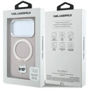 Karl Lagerfeld with Ring Stand 360 Choupette Head Pin MagSafe Apple iPhone 18 Pro / 17 Pro pink