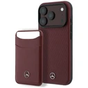 Mercedes Grill Pattern Leather MagSafe Apple iPhone 18 Pro / 17 Pro burgundy