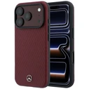 Mercedes Grill Pattern Leather MagSafe Apple iPhone 18 Pro / 17 Pro burgundy