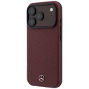 Mercedes Grill Pattern Leather MagSafe Apple iPhone 18 Pro / 17 Pro burgundy