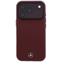 Mercedes Grill Pattern Leather MagSafe Apple iPhone 18 Pro / 17 Pro burgundy