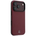 Mercedes Grill Pattern Leather MagSafe Apple iPhone 18 Pro / 17 Pro burgundy