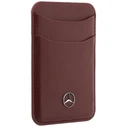 Mercedes Grill Pattern Leather MagSafe Apple iPhone 18 Pro / 17 Pro burgundy