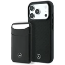 Mercedes Grill Pattern Leather MagSafe Apple iPhone 18 Pro / 17 Pro black