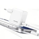 USAMS CC339 T76 45W GaN USB-C Wall Charger + SJ711 USB-C / USB-C 1m White Cable