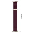 Tech-Protect Nylonloop Apple Watch 8 / 9 / 10 / 11 / 12 / SE / Ultra 44/45/46/49 mm Deep Burgundy