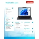 Laptop Lenovo 14" Ultrabook ThinkPad T14 G5 21ML0046PB W11Pro Ultra 7 155U/16GB/1TB//Touch/Black (US Keyboard)