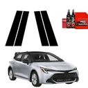 GrizzGlass BodyShield Black Car Pillar Protective Film Toyota Corolla Hatchback (2019-2026) [4in1]