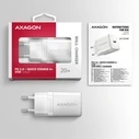 Φορτιστής Πρίζας Axagon Acu-Pd20w Pd&Pq Wall 20w 1x Port White