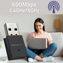 Αντάπτορας Δικτύου USB Qoltec WiFi,BT4.0,USB 600Mbps, wireless