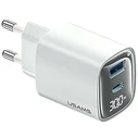 Φορτιστής Πρίζας Usams 30w Gan Led Usb+Usb-C Cc229 White