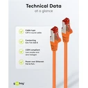 GOOBAY καλώδιο δικτύου CAT6 S/FTP 1m πορτοκαλί (93468)