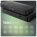 Docking Station Axagon Hmc-U4 Usb 12in1 40gbps Lan Hdmi Dp Pd