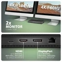 Docking Station Axagon Hmc-U4 Usb 12in1 40gbps Lan Hdmi Dp Pd