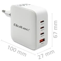 Φορτιστής Πρίζας Qoltec Gan 140w 5v 20v 2.5a 5a,3xusb C Pd,1xus