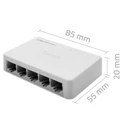 Network Switch Qoltec 5xRJ45 port 1000Mbps LAN