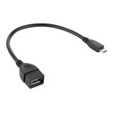 Αντάπτορας USB Cabletech OTG USB - microUSB 20cm Μαύρο