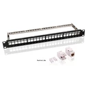 Patch Panel Goobay Keystone 95336 με 24 modules, 19"/1U, 24 ports, μαύρo