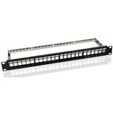 Patch Panel Goobay Keystone 95336 με 24 modules, 19"/1U, 24 ports, μαύρo