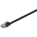 Καλώδιο Δικτύου Goobay 95381, CAT6 U/UTP, flat, copper, 10m, μαύρο