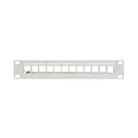 Patch Panel Lanberg 12 Port 1U 10 inch FTP for keystone modules, Gray