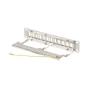 Patch Panel Lanberg 12 Port 1U 10 inch FTP for keystone modules, Gray