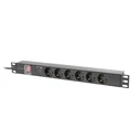 Πολύπριζο Lanberg PDU rack 19 inch 1U 16A 6x230V schuko 2m Black