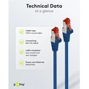 Goobay S/FTP Cat.6 (Gigabit) Καλώδιο Δικτύου Ethernet 1.5m Μπλε 95576